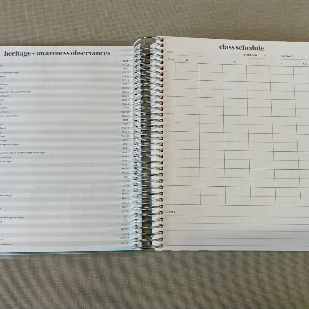 NEW Erin Condren academic vertical Planner with Colorful Tabs